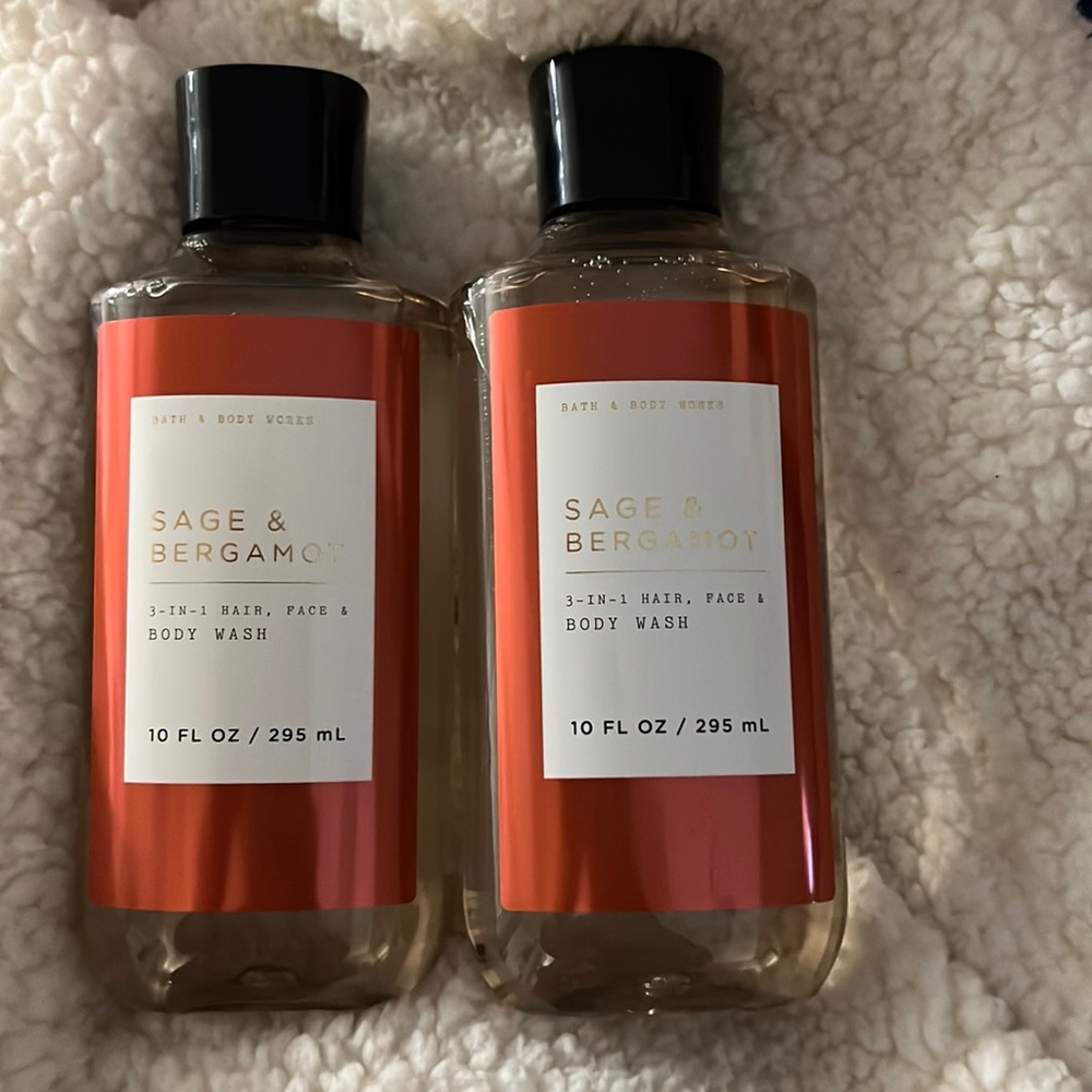 BBW MENS 2pc set Body Wash Sage & Bergamot